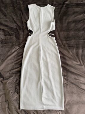 Zara White Cutout Midi Dress